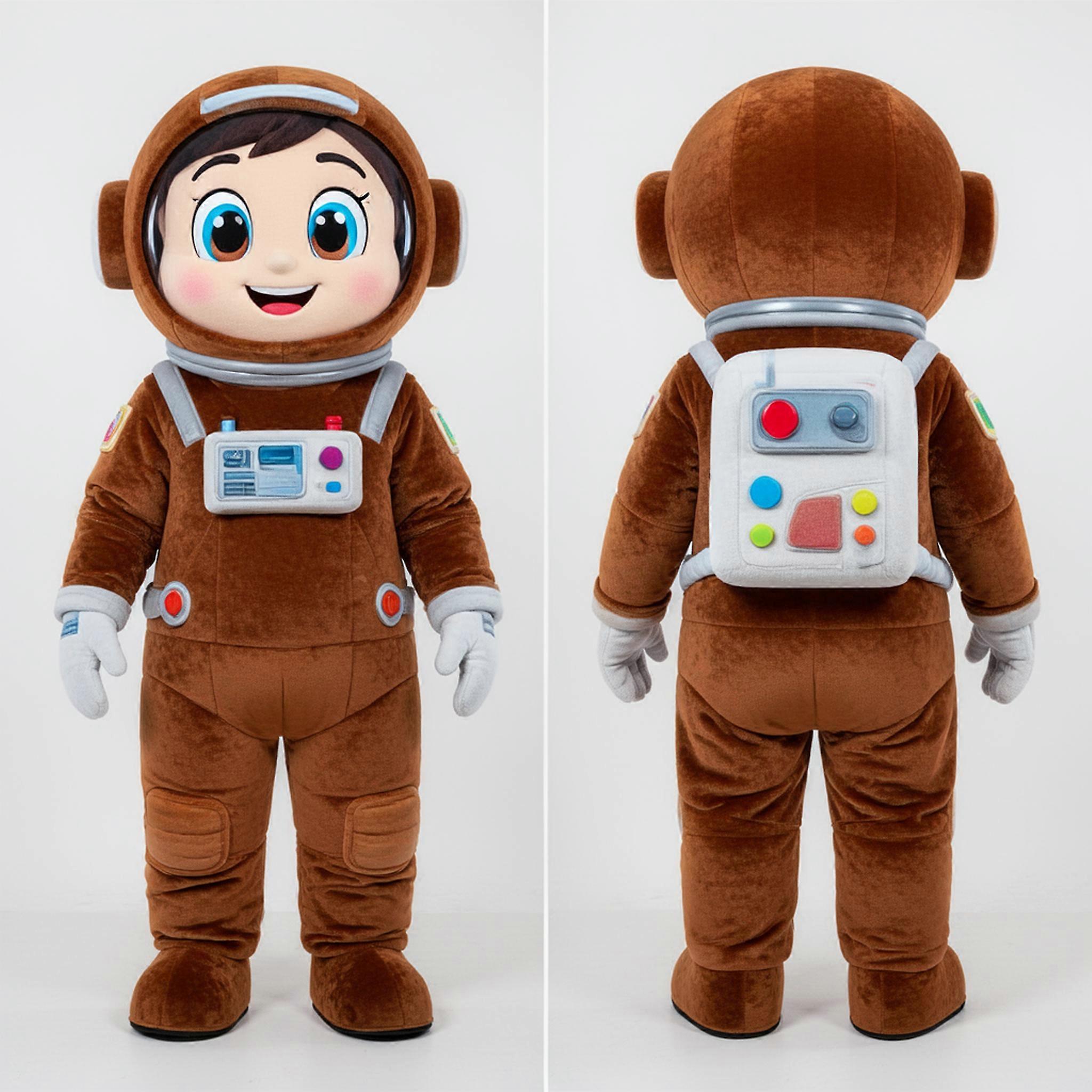 MASTICOT Brown Cuddly Astronaut Mascot