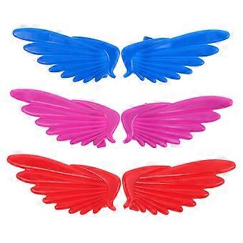 Small Roller Skate Wings Charms for Decoration 24Pcs Multi Color PVC Set