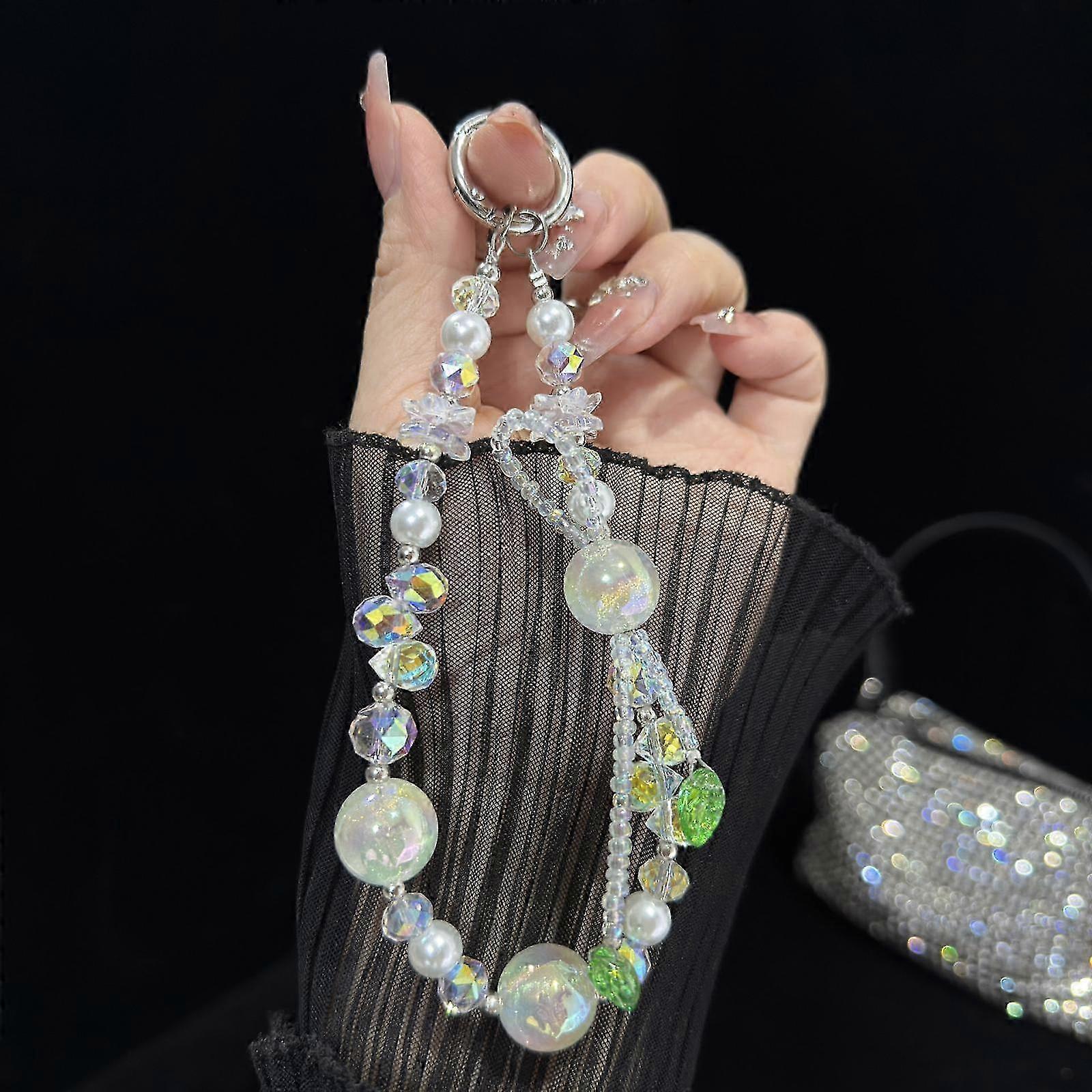 Double Layer Iridescent Flower Bead Chain