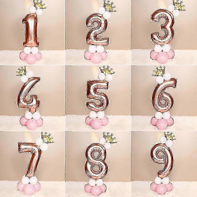 Rose Gold Foil Balloon Column