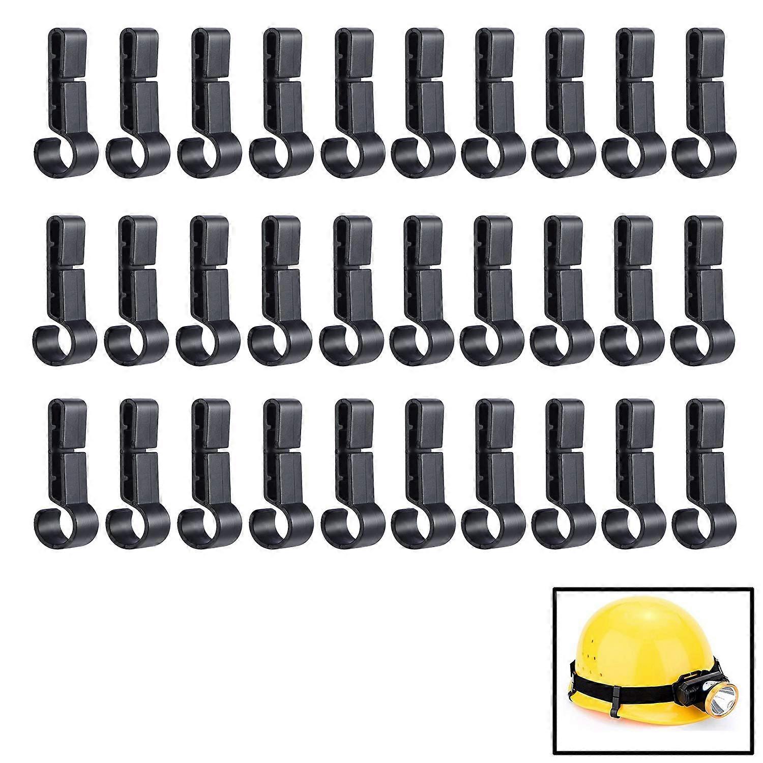 30 Pack Headlamp Clips for Hard Hat Helmet, Secure SlipResistant Mount, Quick Tool Installation