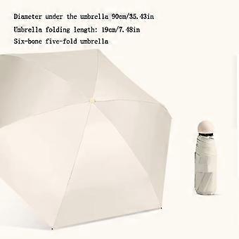 Dualuse Capsule Umbrella Portable Mini Rainproof Wind-resistant Sun Protection for Sunny And Rainy Days Outdoor Traveling