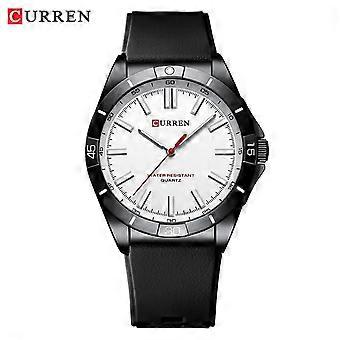 CURREN 8449 Stahlarmbanduhr, schlichtes Business-Armband, wasserdicht, Dualkalender, Sportuhr