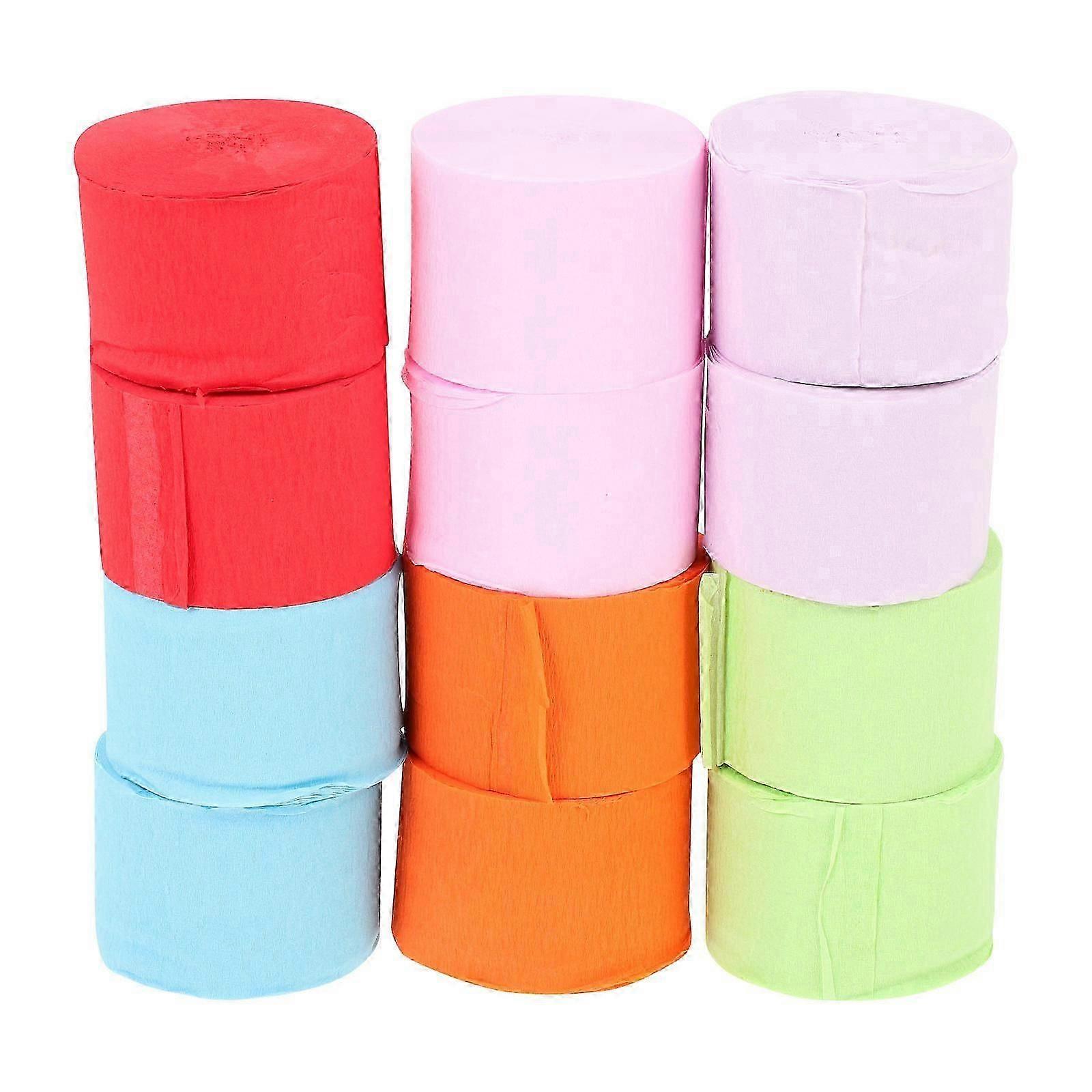 decorative Multi-Function Paper Streamers Party Streamers for Decoration 24 RollsJJ