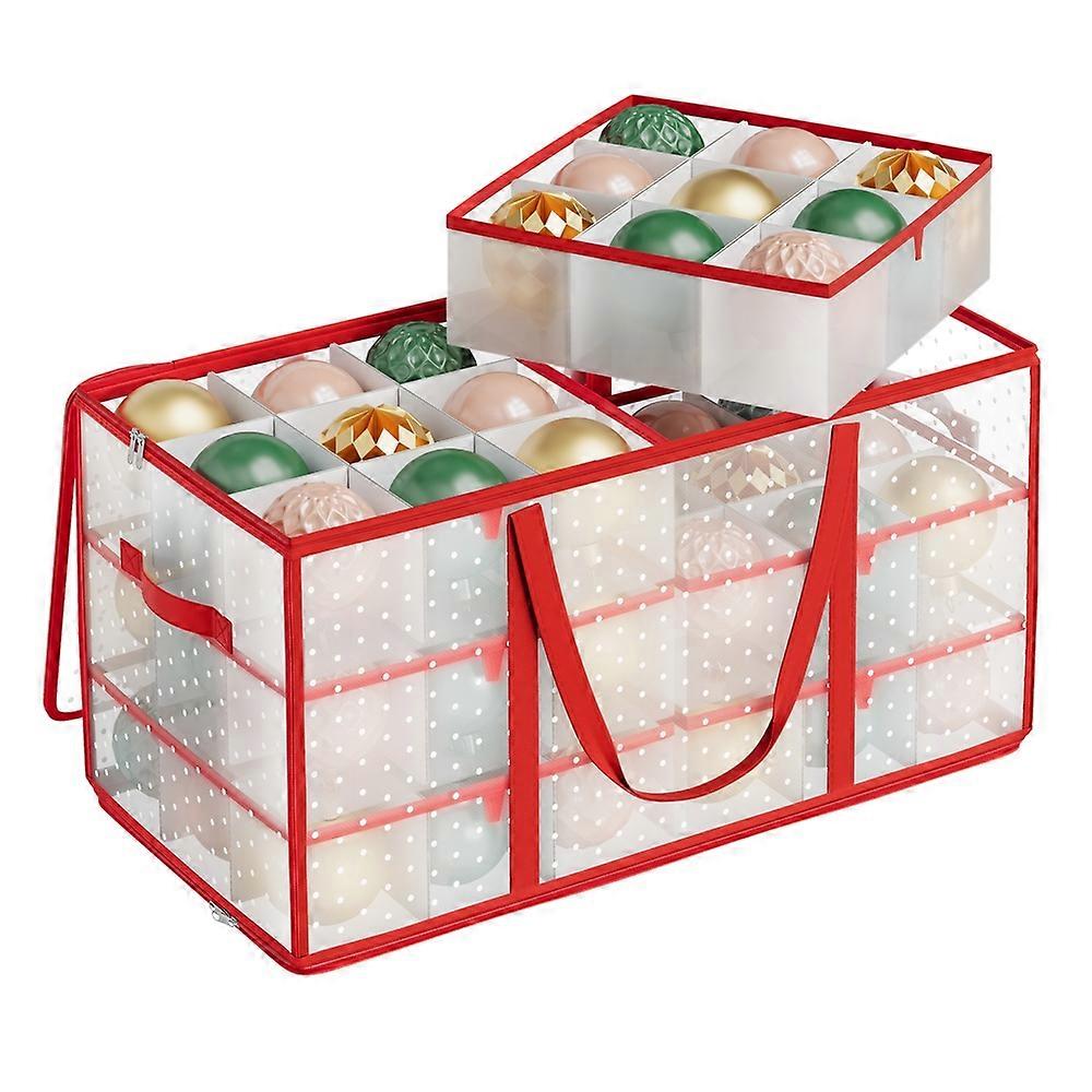 Large Plastic Christmas Bauble Storage Box with Lid 25.4"