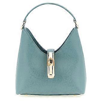 Furla Blue Calfskin Handbag