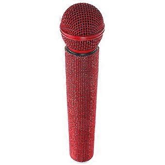Fake Microphone Prop Alloy Simulation Microphone for Kids Play Red