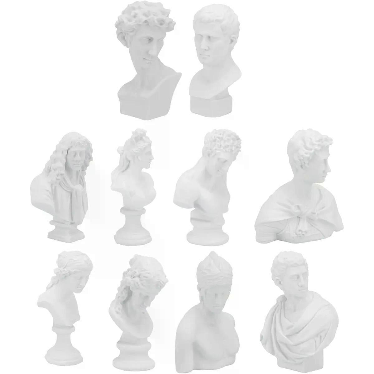 10pcs Mini Resin Plaster Figure Set for Sketch Practice