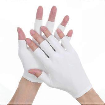 Fingerless Moisturizing Gloves, 4 Pairs White Cotton for Overnight Hydration and Dry Hands