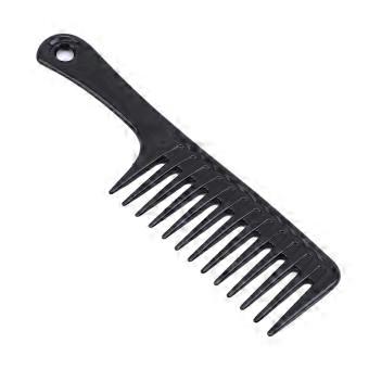 Black Wide Tooth Comb for Curly and Wet Hair, Gentle Detangling Design with NonSlip Handle