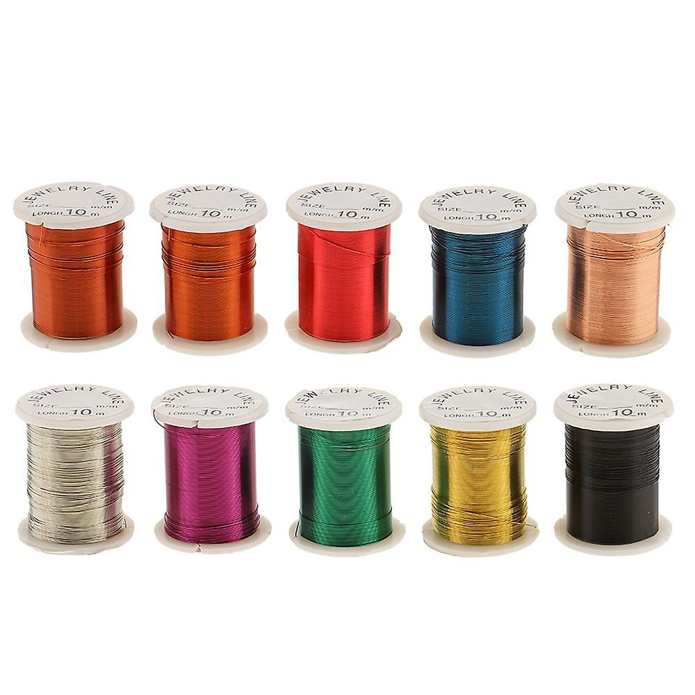 10 Rolls Copper Wire Beads Wire String Jewelry Manufactures Random Color