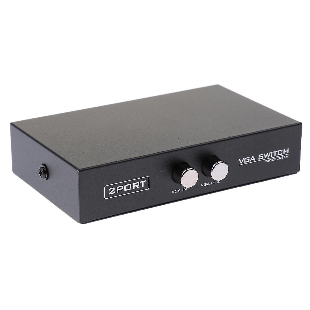 VGA Swicther Box 2 In 1 Out w/ Manual Switch Button 1920*1440 for Computer