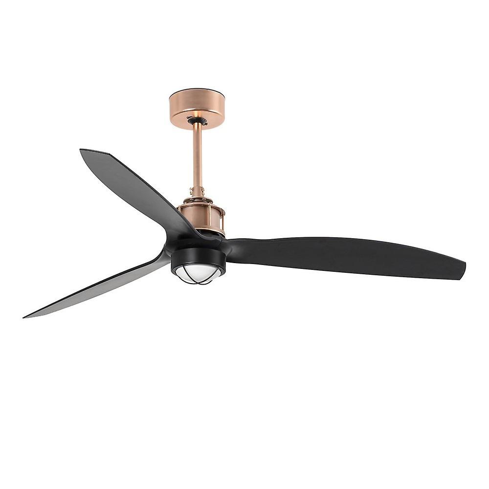 Just Fan 128cm Copper, Black Ceiling Fan, 3000K Light