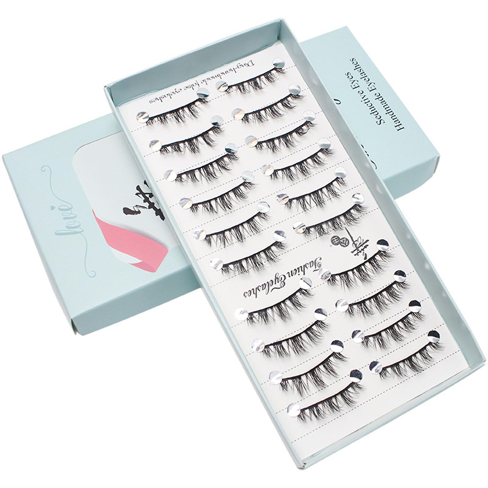 10 Pairs Curled And Dramatic False Eyelashes Com