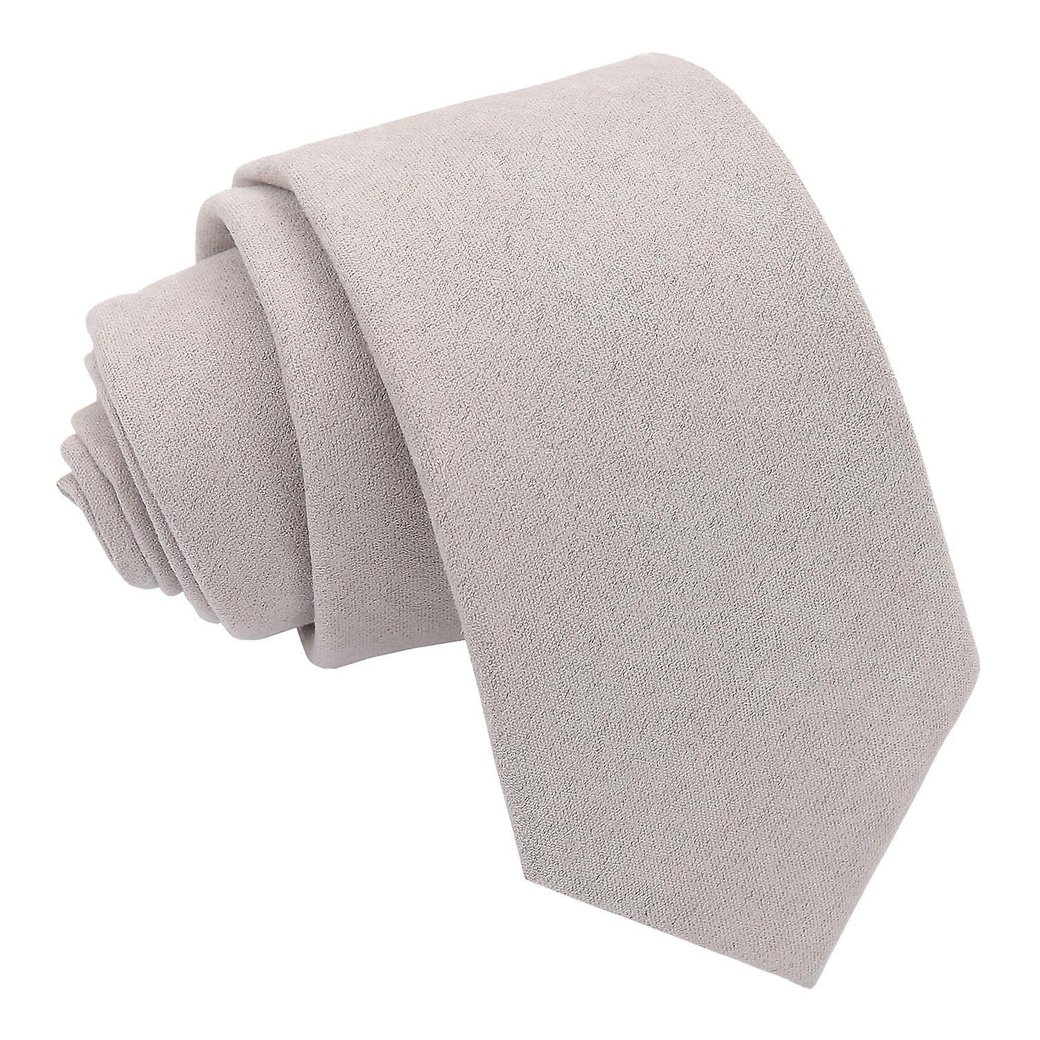 Dove Grey Suede Slim Tie