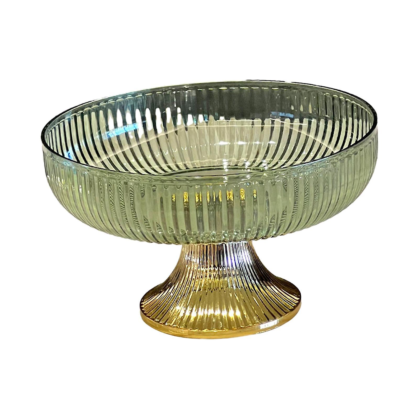 Miska na owoce Decor Cokół Miska na owoce na stół Centralny element Salon Party Zielone Złoto