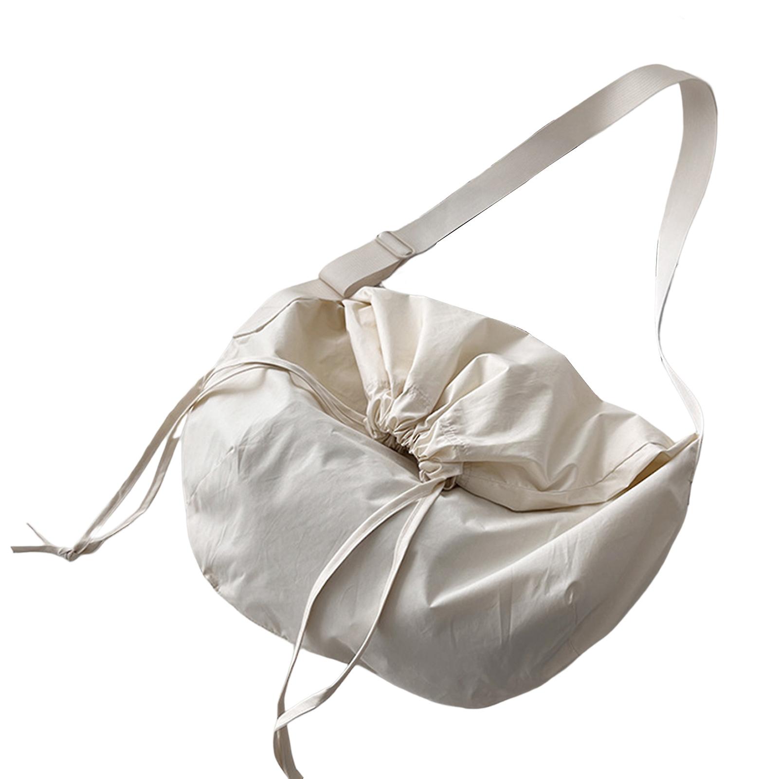 Simple Solid Color Tote Bag 4 Colors Spacious Practical Nylon Tote Bag