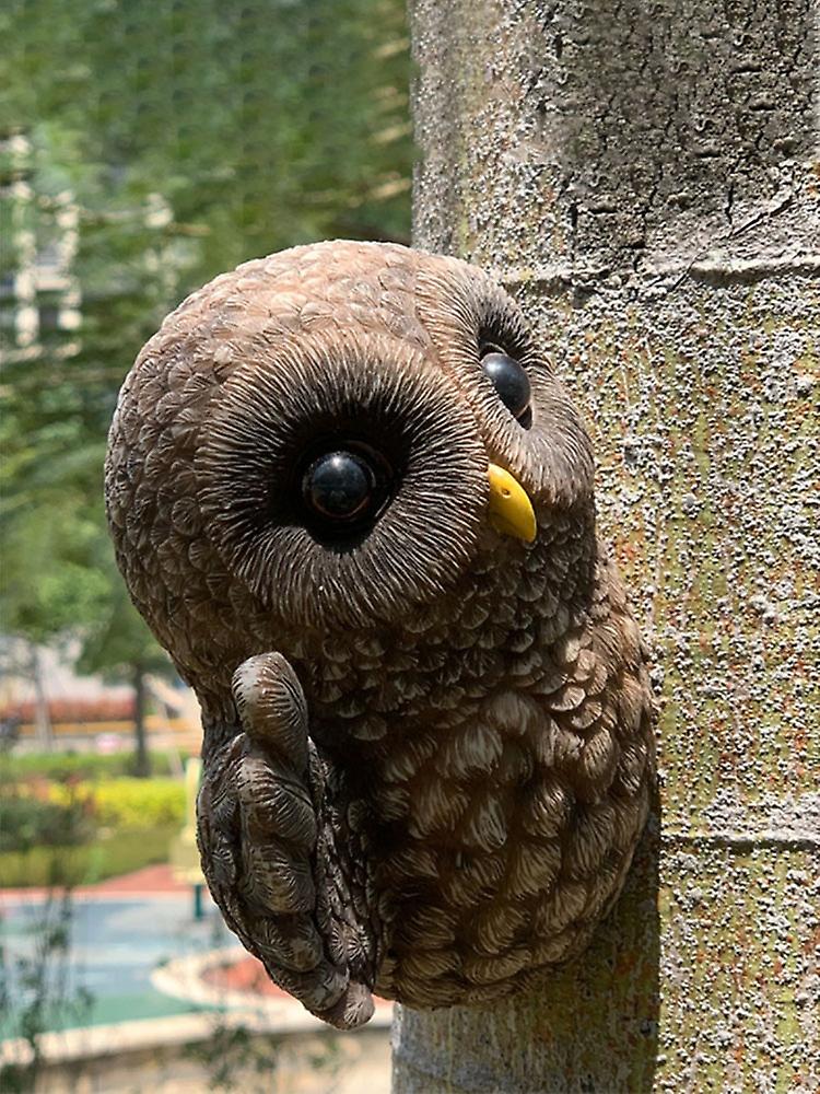 Hanging Owl Decor for Outdoor Trees, Includes Screws and Mounting Plate