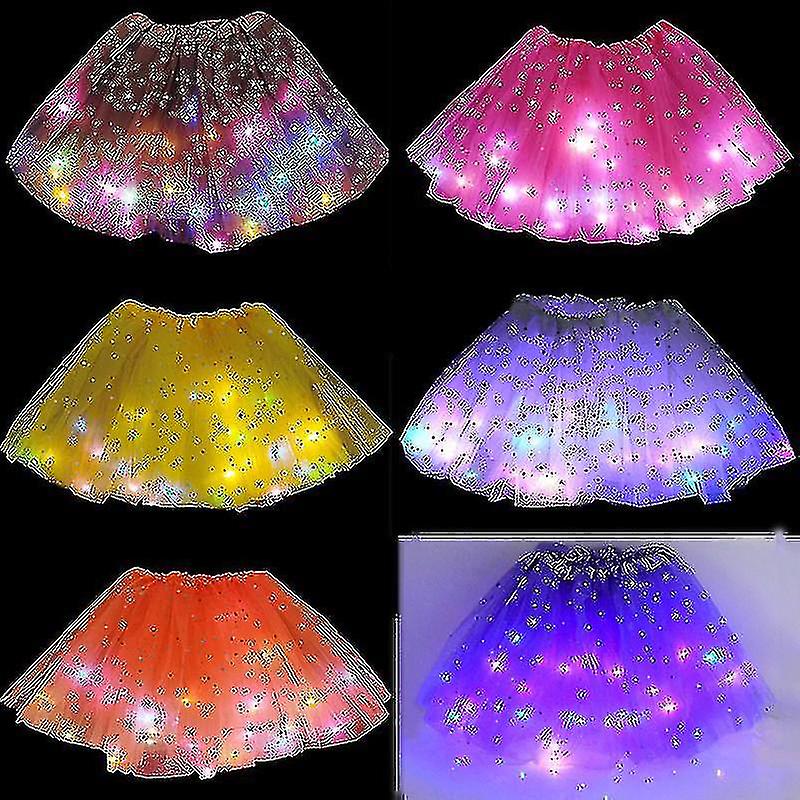Femmes Led Tutu Jupes Filles Led Fleur Lumineuse Princesse Tutu Jupes Mère Fille Jupe Assortie
