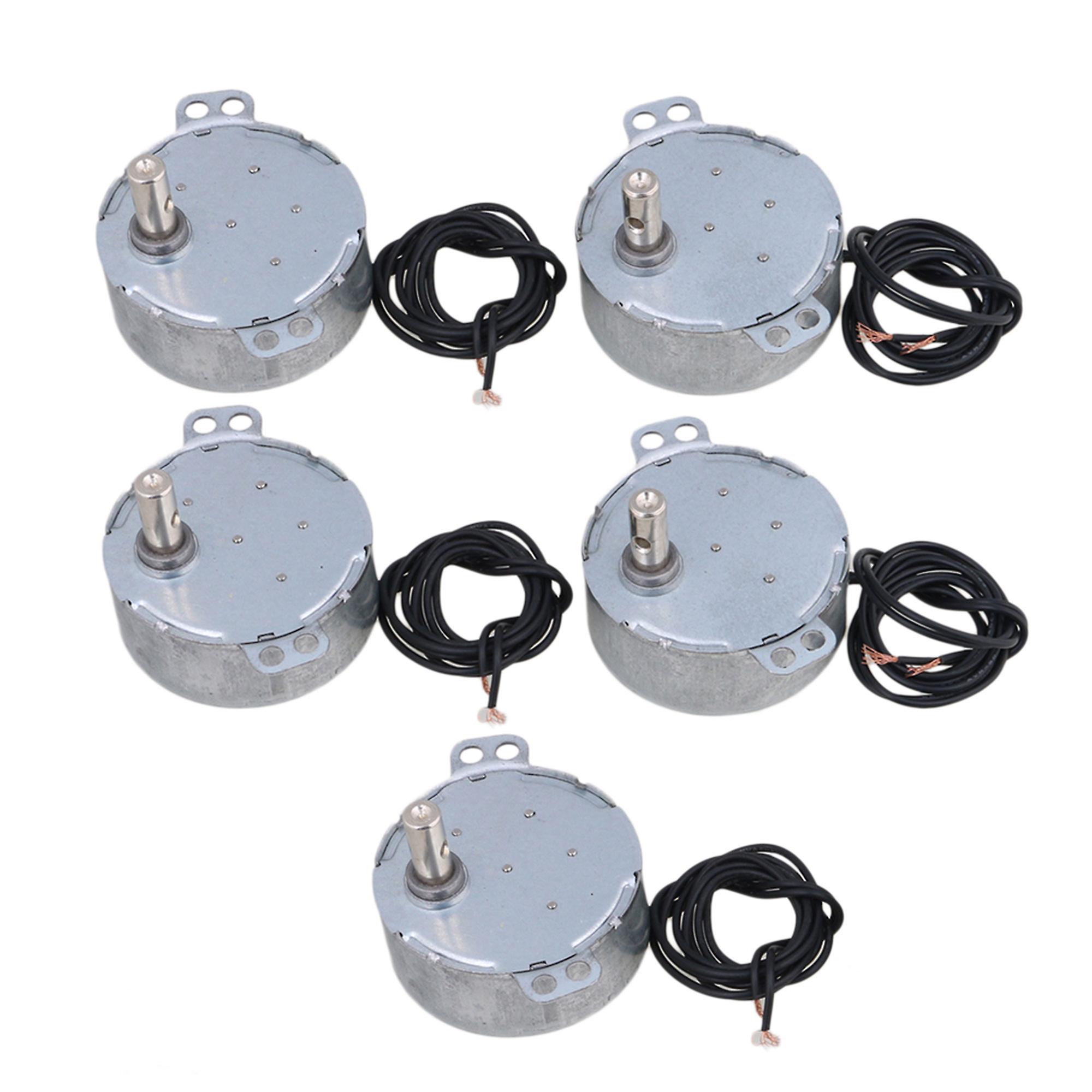 5 x TYC-50 AC 220V Synchronous Motor 15-18RPM CW/CCW 4W Torque 1.5kgf.cm Silver