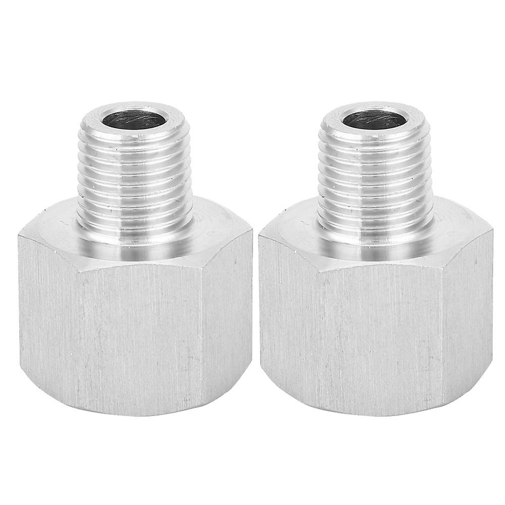 Qukaim Pipe Connector 2PCS BSP Pipe Fitting Connector, Stainless Steel Female Thread 1/2inMale Thread 1/4in, Durable and Reliable Pipe Connector