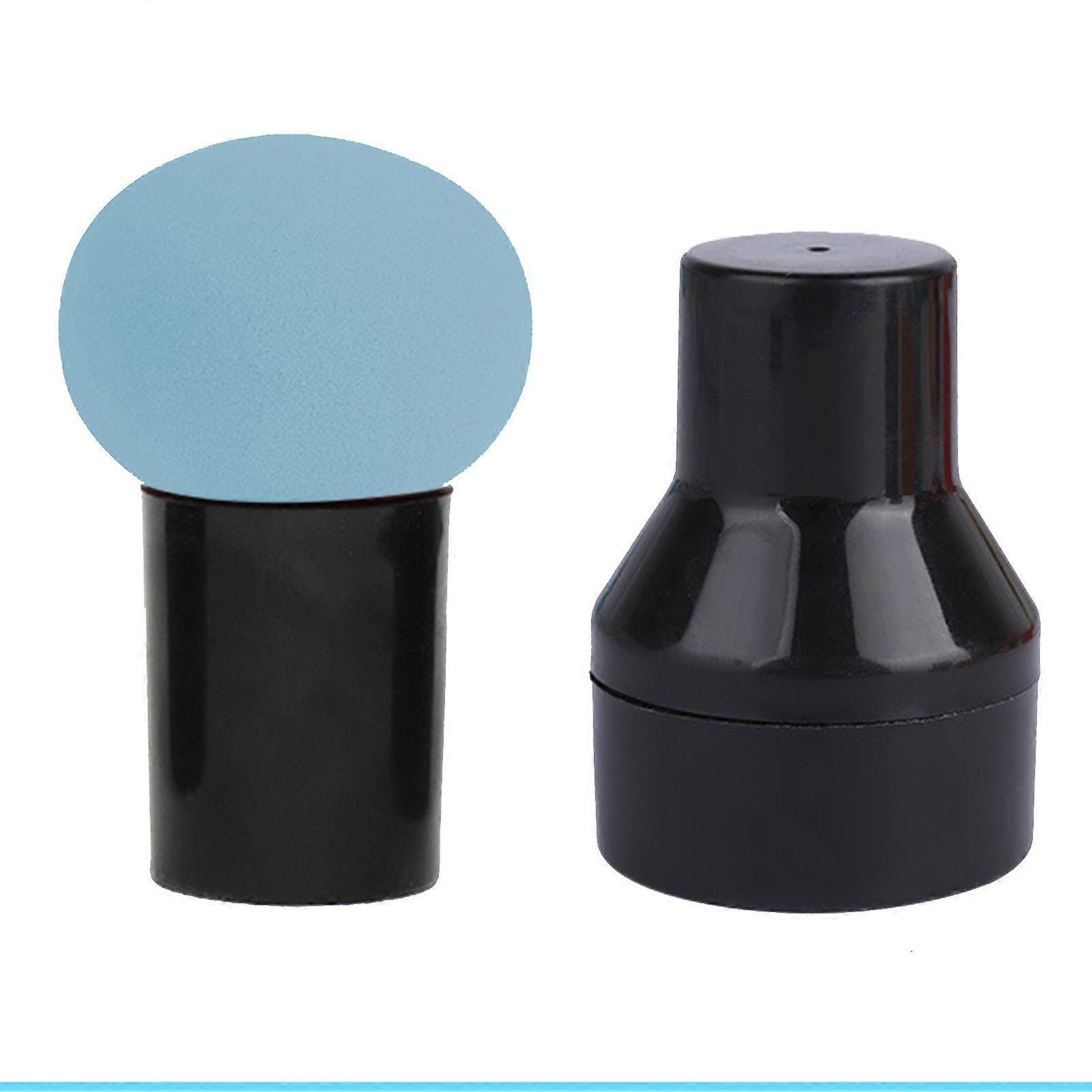 Mushroom Head Makeup Sponge, Soft and Bouncy, for Wet and Dry Use, with Handle and Box, Light Blue