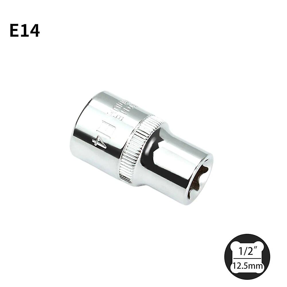 1/2 Inch Square Drive to 1/4 Inch Hex Socket Adapter for Ratchet End Wrench Hand Tools for E Type Socket~4720