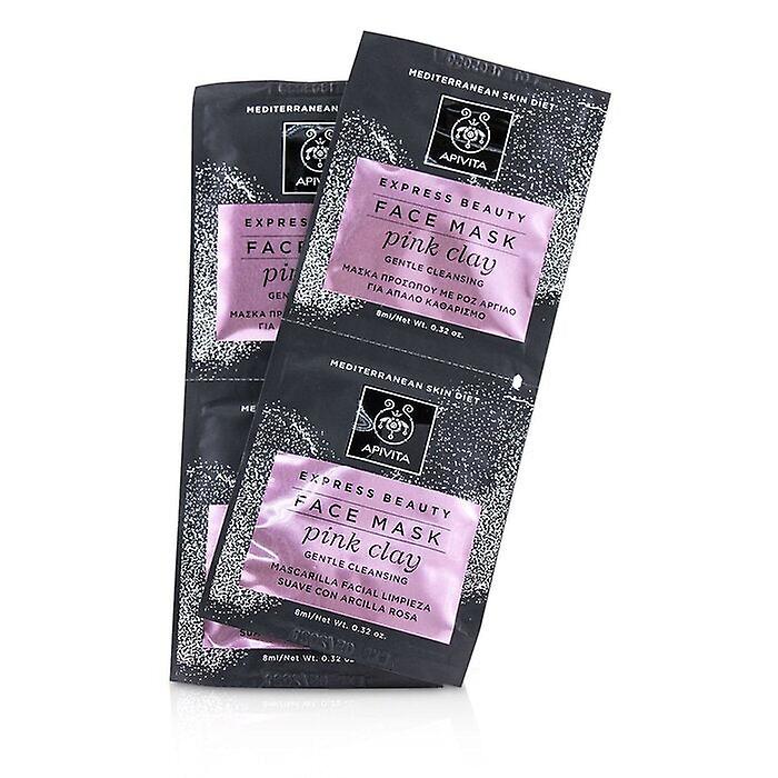 Apivita Express Beauty Face Mask With Pink Clay (gentle Cleansing) 6x(2x8ml)