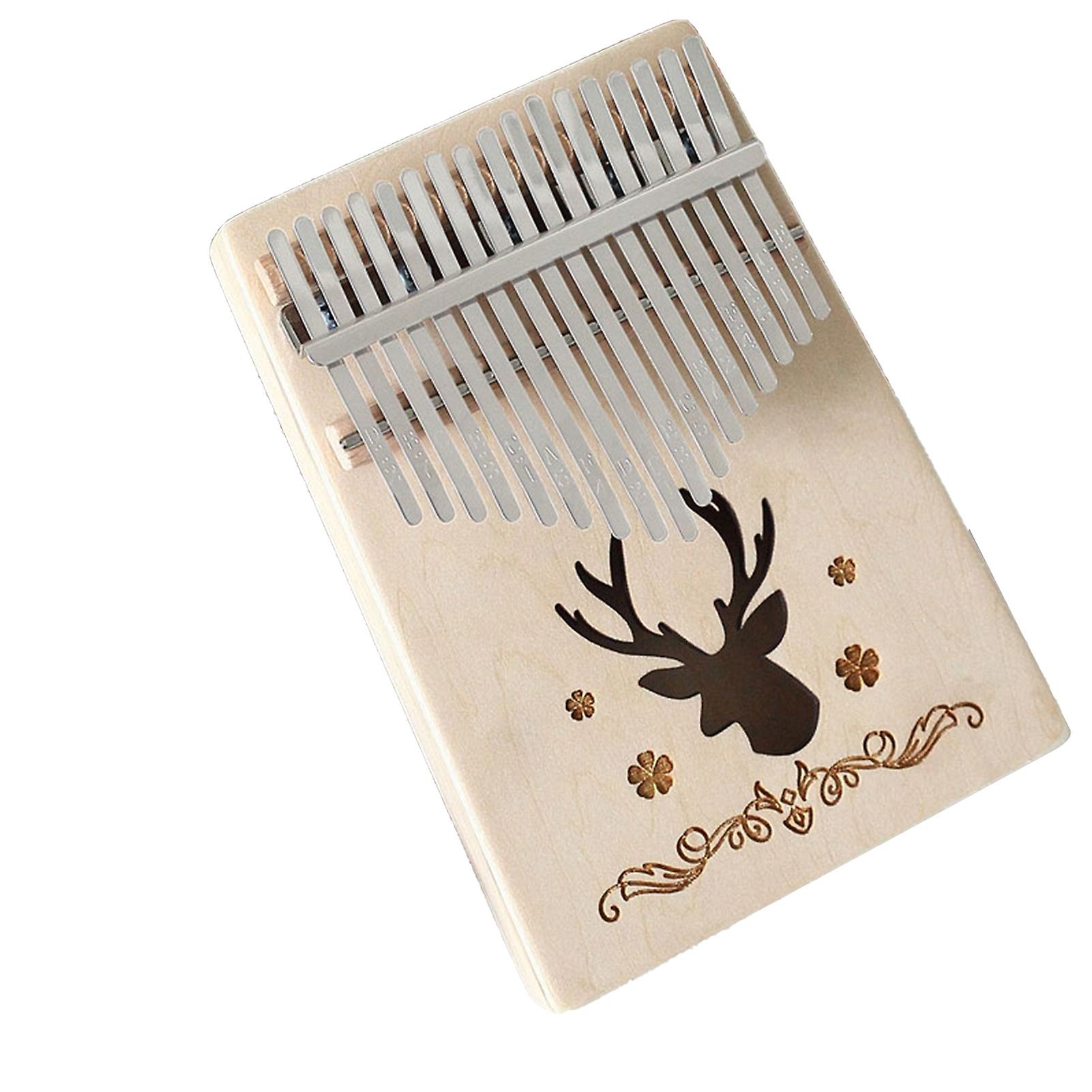 17 touches Kalimba pouce piano épicéa bois corps confortable repose-main courbe portable doigt piano