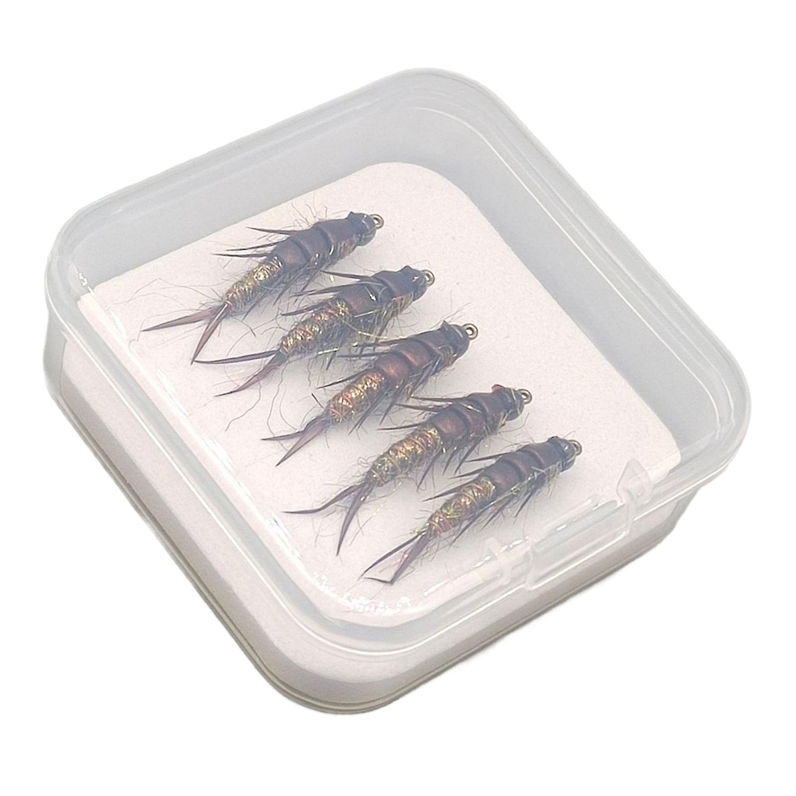 5x Fliegenfischer Köder Kit Künstliche Köder Leichte Forellenköder Outdoor Fliegenfischer Köder mit Haken für Forelle Barsch Zander