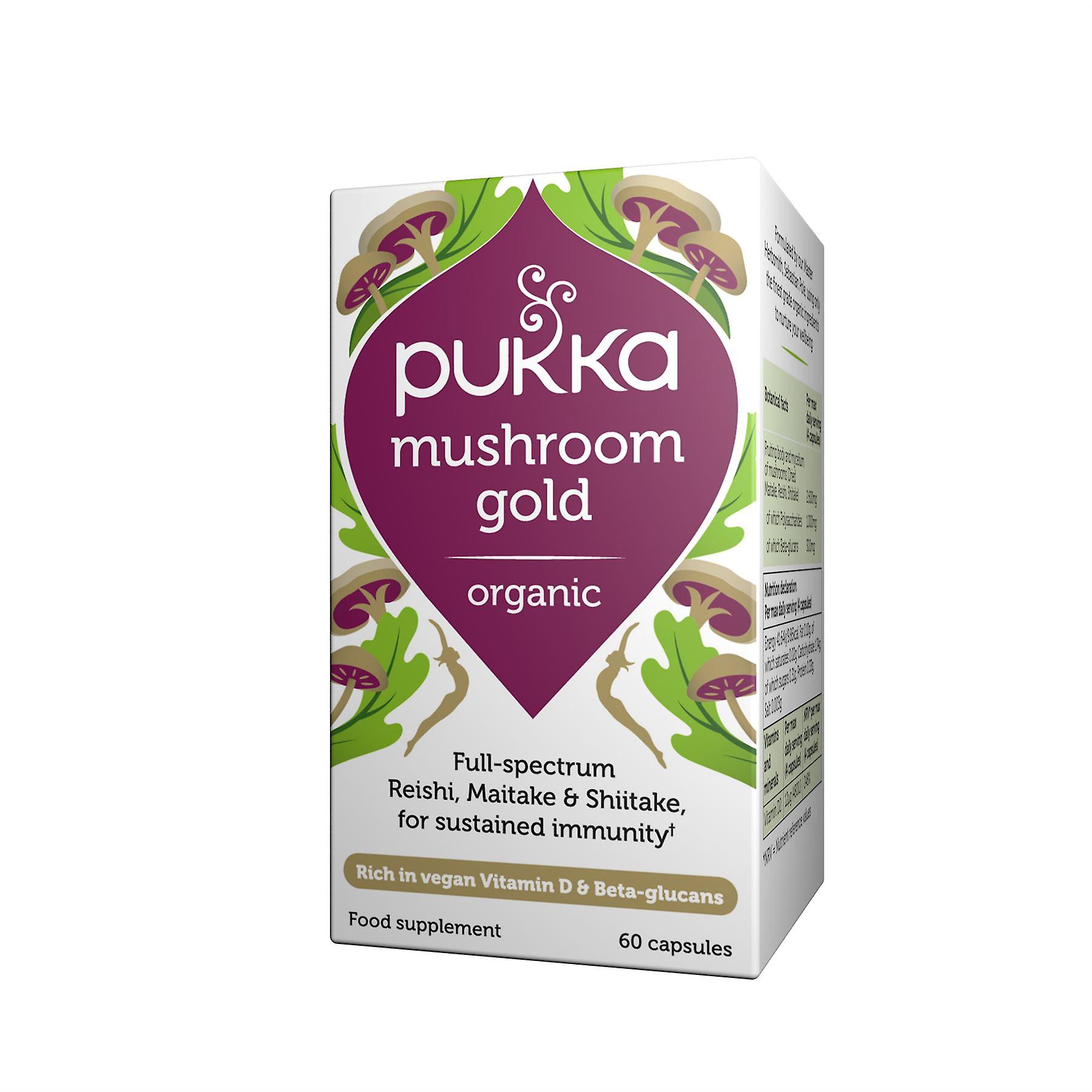 Pukka Herbs Organic Mushroom Gold - 60 Capsules