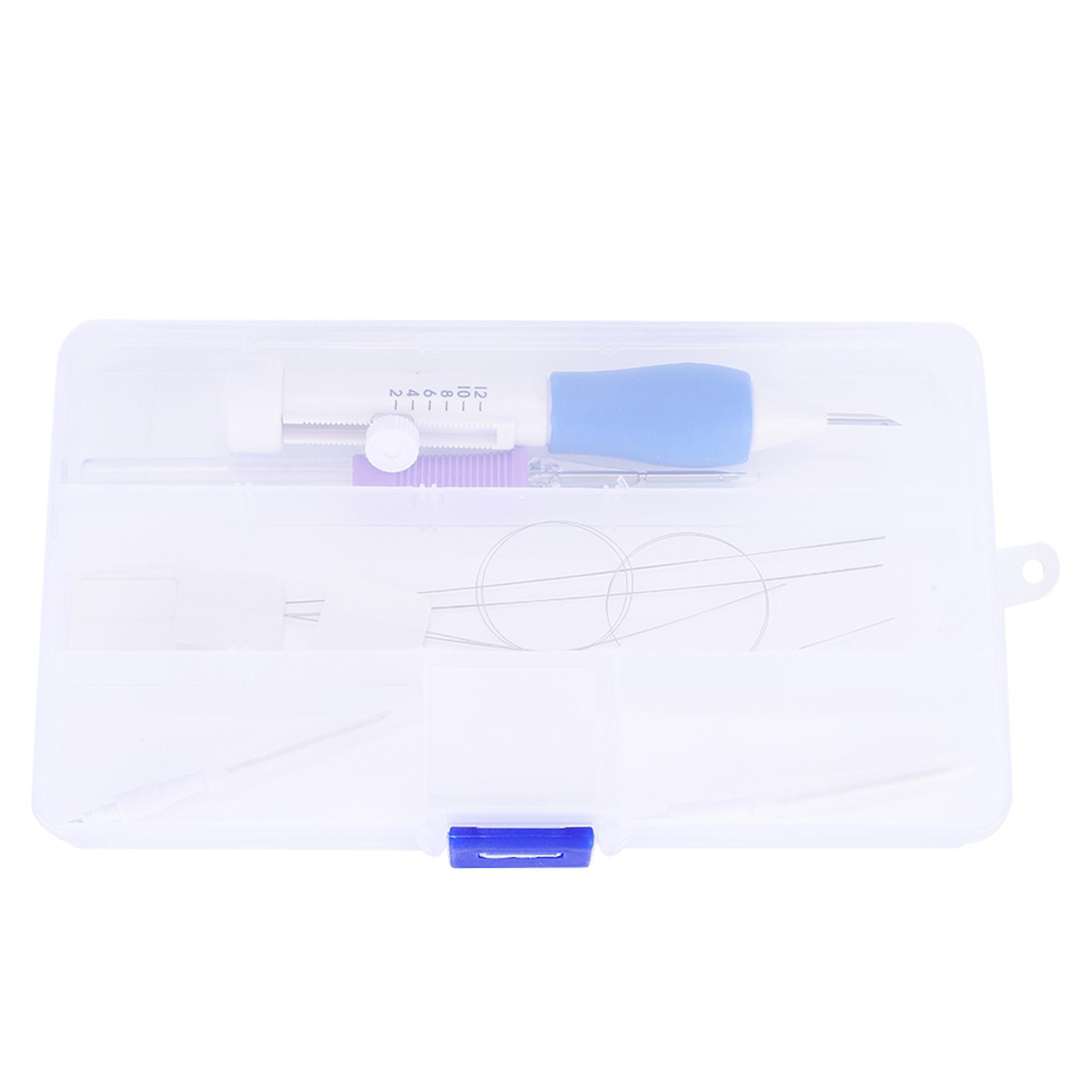 Punch Needle Set Embroidery Stitching Craft Tool TPR Handle DIY Sewing Threading Device