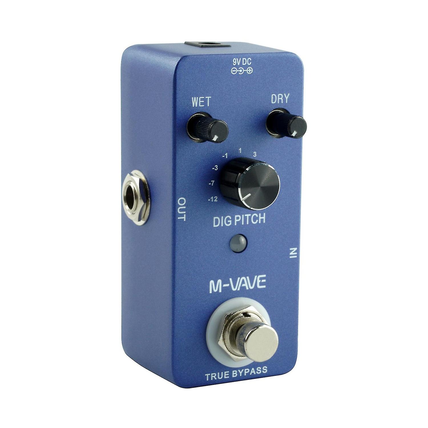 M-VAVE DIG PITCH Guitar Effect Pedal with True Bypass 9 Pitch Shift Types Zinc Alloy Shell Mini Sing