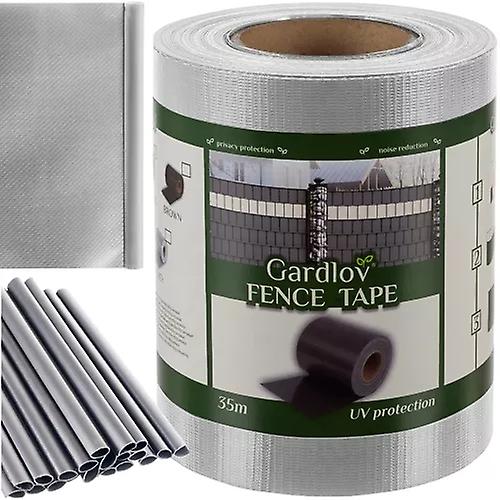 Fencing tape 19cmx35m 450g/m2 grey 23697