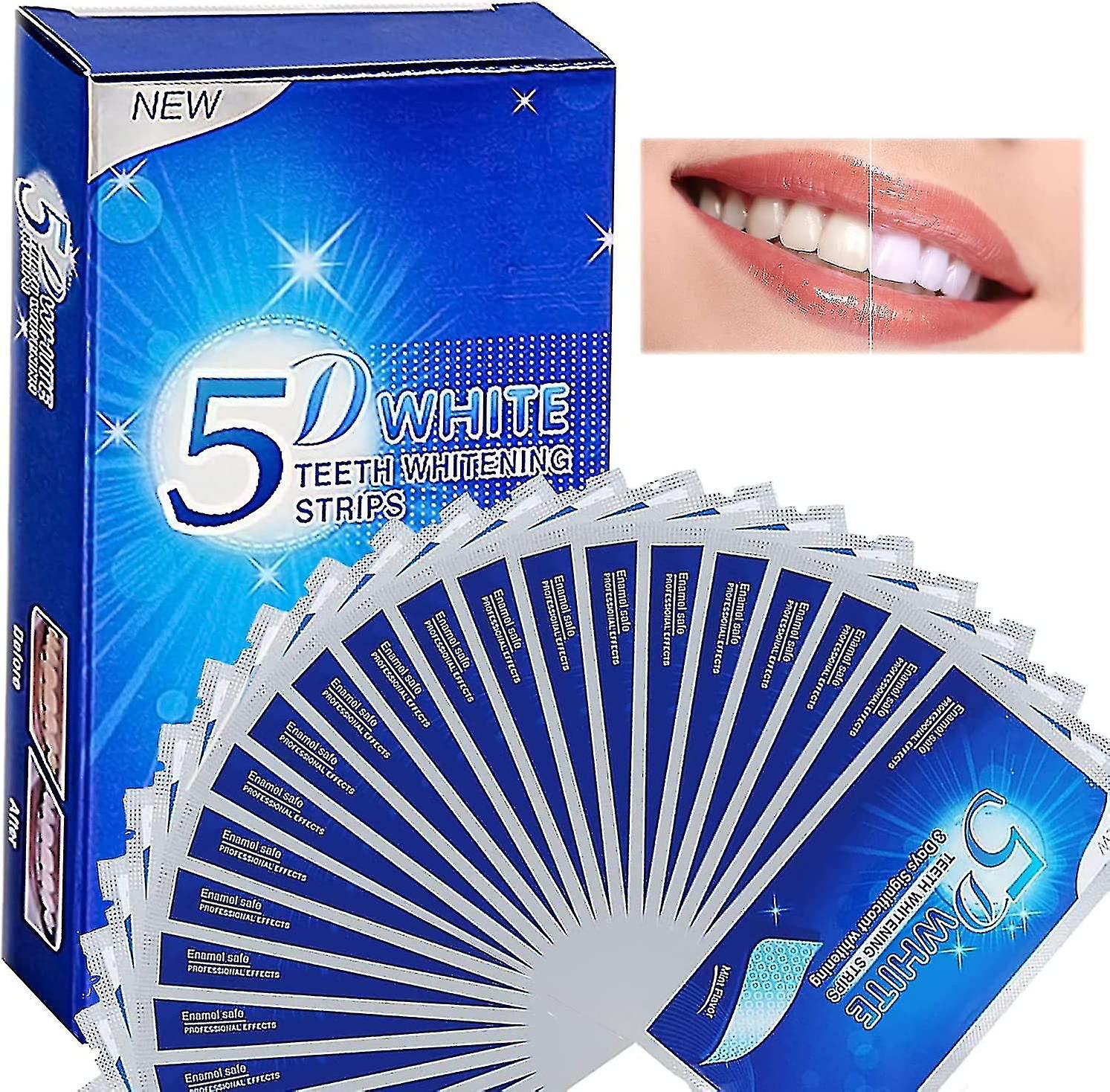 28 قطعة تبييض الأسنان ، شرائط التبييض ، تبييض الأسنان شرائط تبييض الأسنان غير الحساسة لتبييض الأسنان ضد