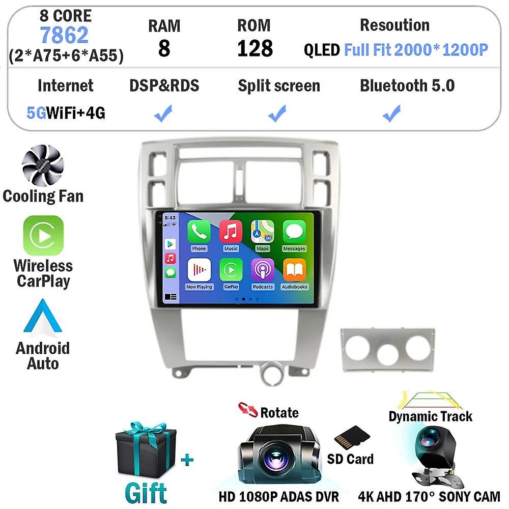 Android 13 For Hyundai Tucson 2004 2005 2006 2007 2008 2009 Car Radio Multimedia Video Player Stereo Gps Navigation Carplay Qled
