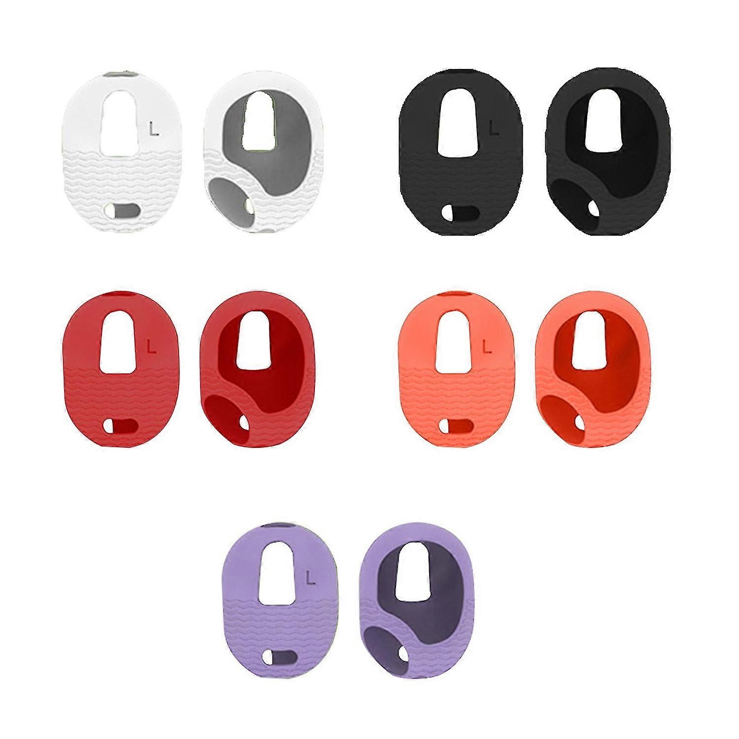 5 Pairs Earplug Cushions Precise Hole Without Handle Soft Wave Pattern Silicone Earbud Cover for Goo