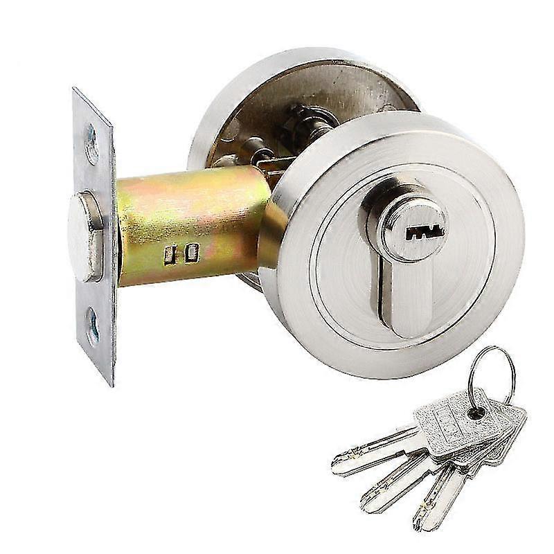 Invisible Door Lock, Handleless Concealed Lock, Single Tongue Lock, Single Side Lock, Brushed Silver