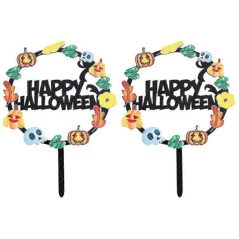 2pcs cake decorations, Acrylic Cake Inserts For Halloween Decorations