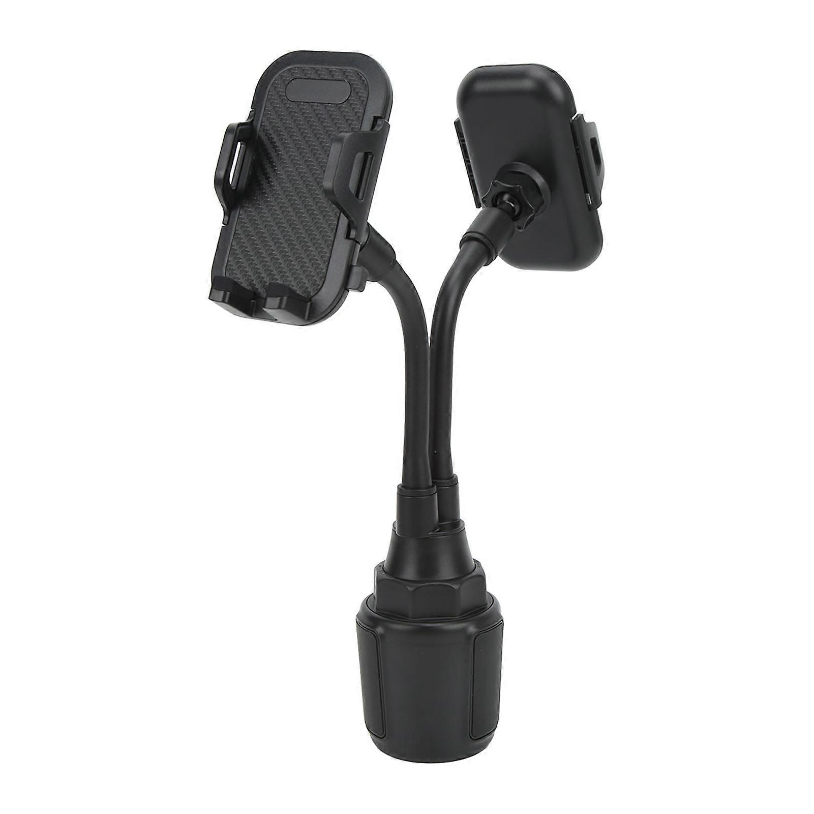 Cup Holder Dual Phone Holder 360 Rotatable Flexible Gooseneck Universal Handsfree Cellphone Mount for 2.24in Wide NO.85384
