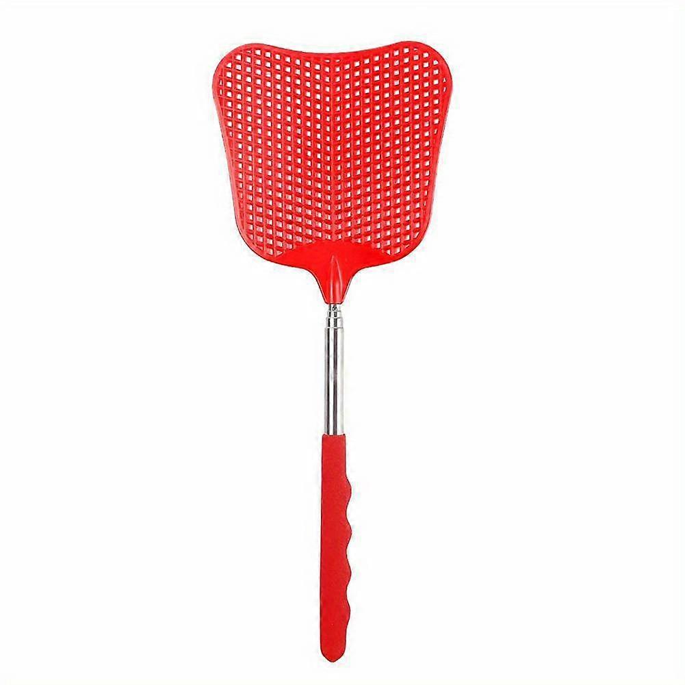 Super Reach Telescopic Fly Swatter - Extendable & Retractable Pest Control Tool with Stainless Steel Handle - Effortless Mosquito & Fly Trap for Safe,