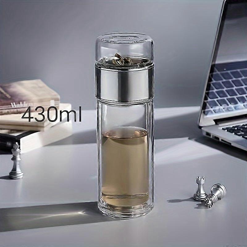 Glass Tea Making Bottle With Infuser, 14.54oz/15.72oz Portable Tea Cup, Home Office Water Bottle, Drinkware