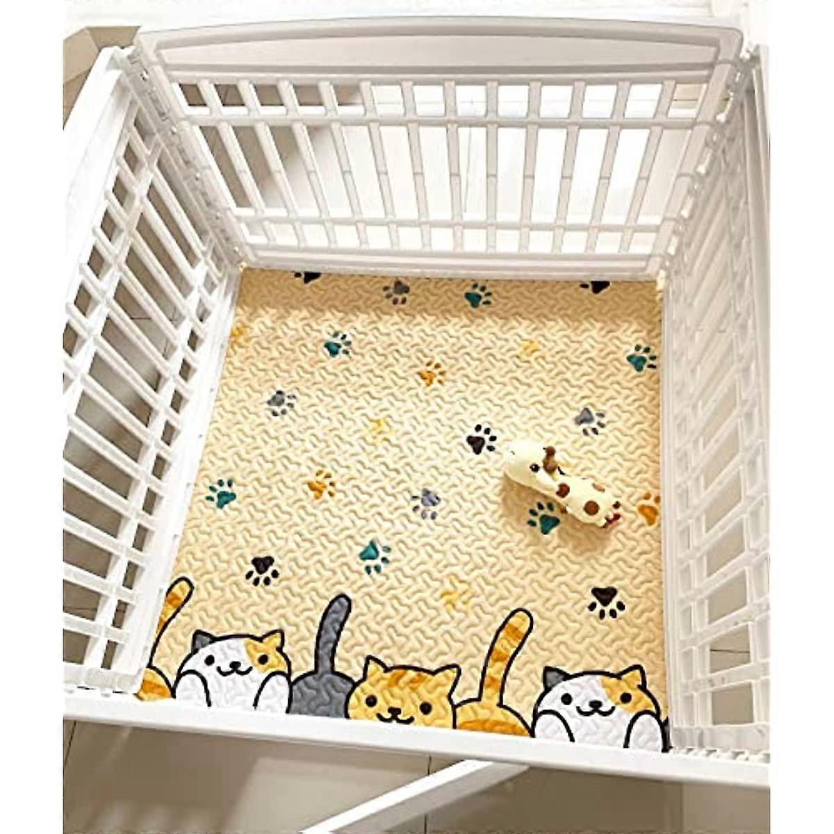 Reusable Dog Playpen Mat: The Perfect Crate Mat for Puppy Potty Training!