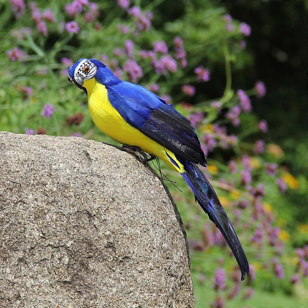 Realistic Parrot Artificial Foam Artificial Feather Bird Outdoor Garden Tree Decor Simulation Parrot Lawn Pirate Shoulder 25cm