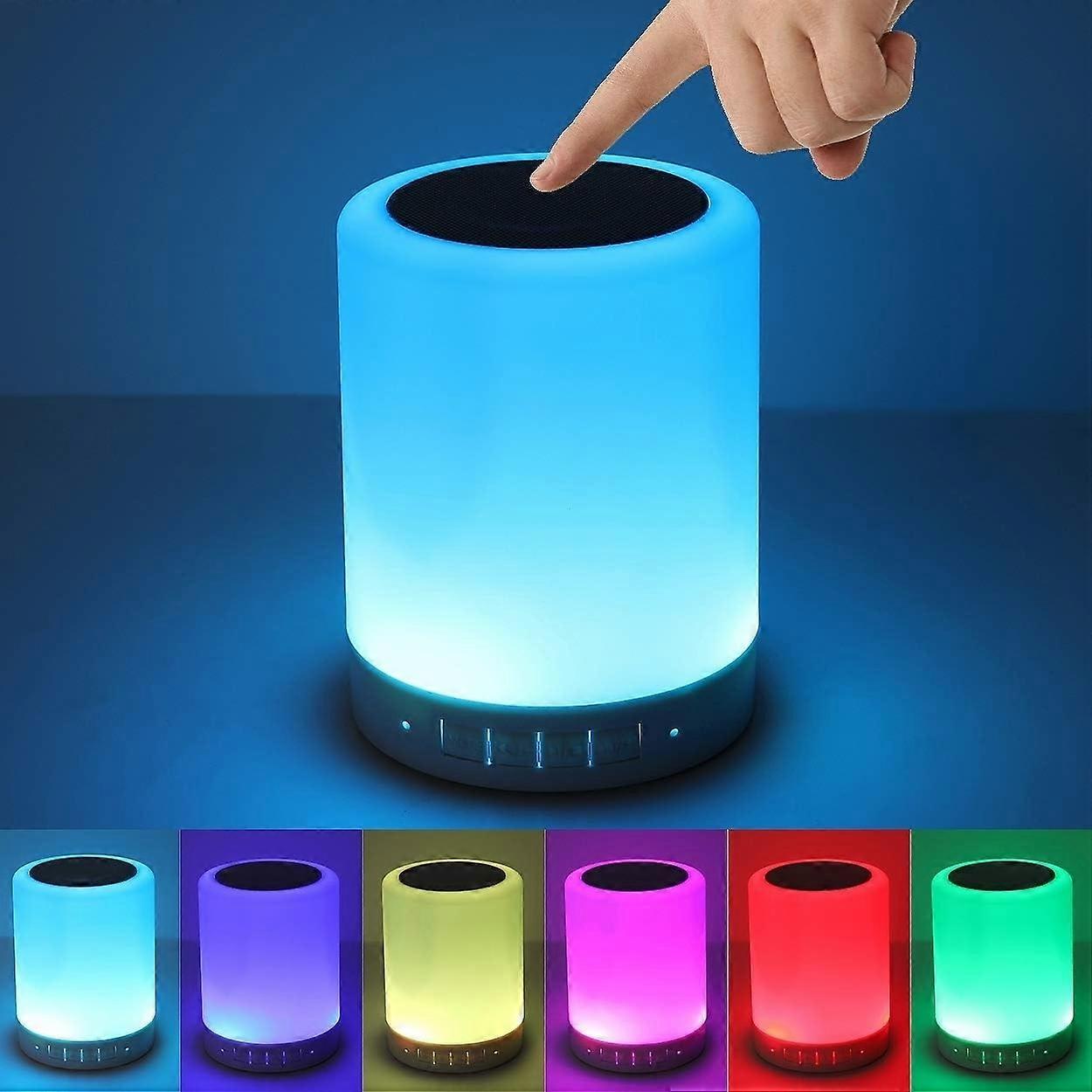 Night Light Bluetooth Speaker, Portable Wireless Bluetooth Speakers, Touch Control Bedside Table Lig