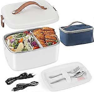 Electric Lunch Box 70 W 1.8 L Portable Lunch Box Electric Lunch Box 12 V Car and Home Food Warmer Box with Removable 304 Stainless Steel Food Box, Spo