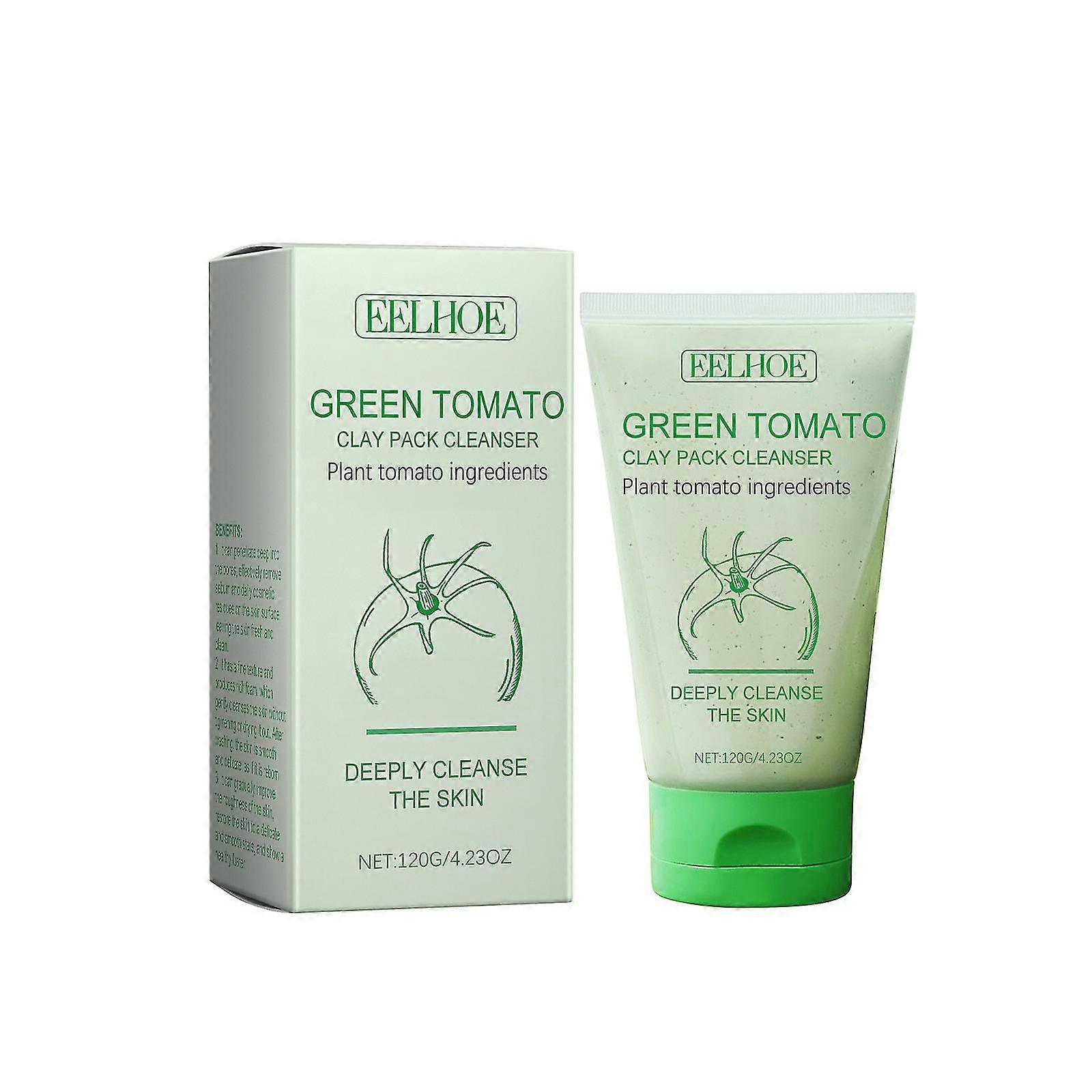 Green Tomato Clay Mask, Green Tomato Clay Mask Cleanser, Korean Green Tomato Clay Mask Facial Cleanser, Green Tomato Clay Pack Cleanser