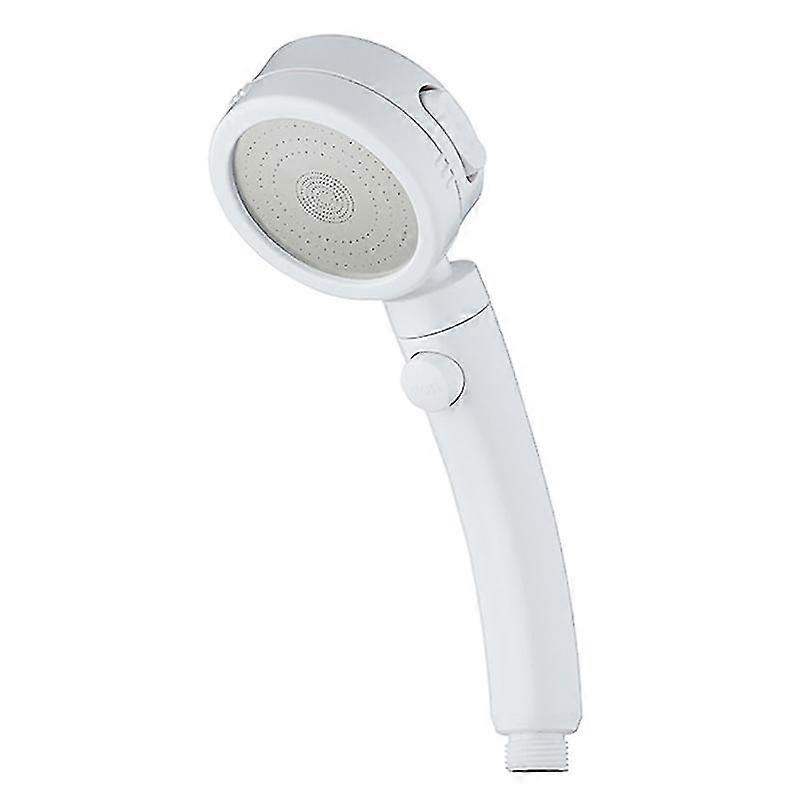 High qualityZhangji High Pressure 3 Function Switch Shower Head Abs White Rain Shower Function Stop Handle Waterfall Shower Head