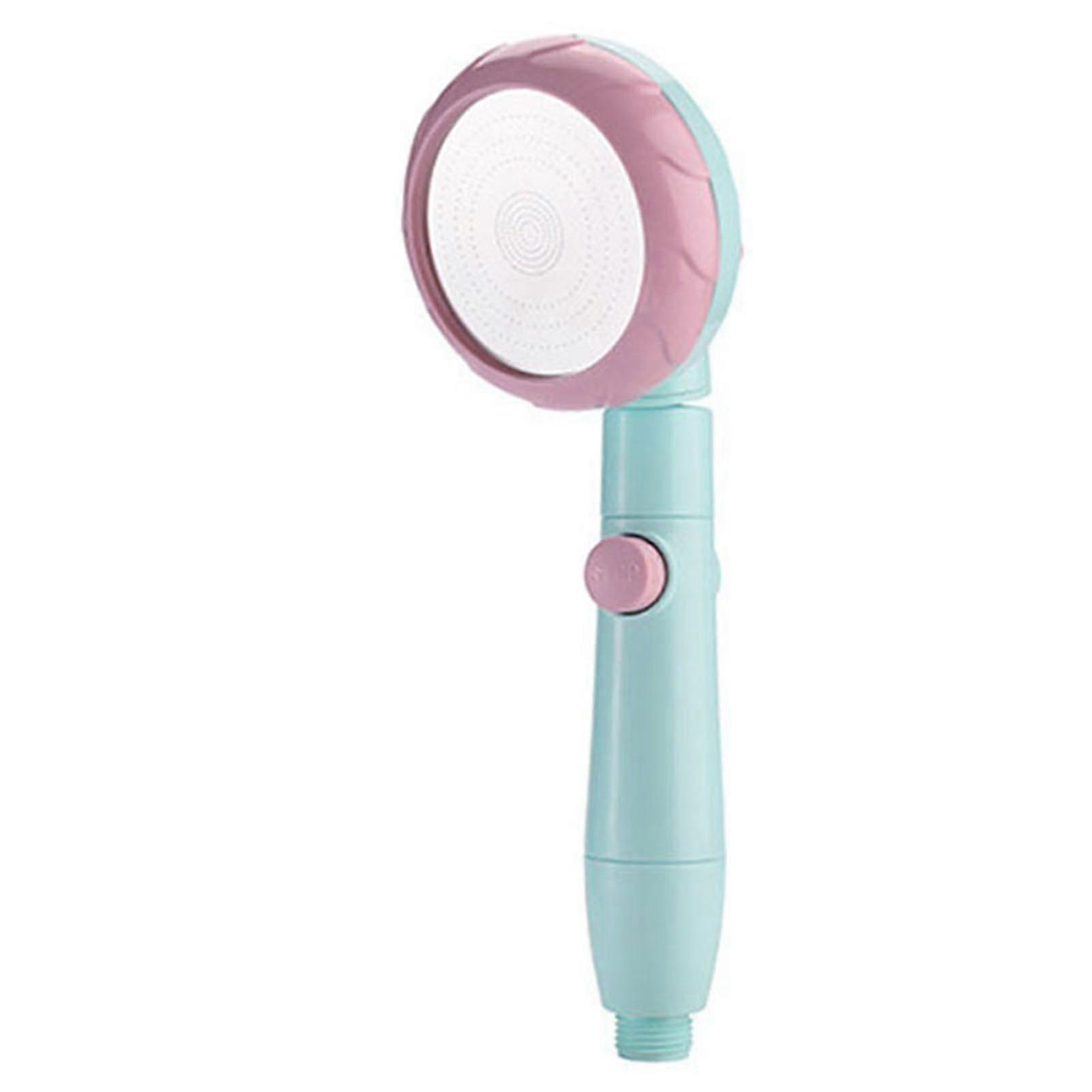 Handheld High Pressure Shower Head With Stop Button Adjustable Bathroom Nozzle Fittings