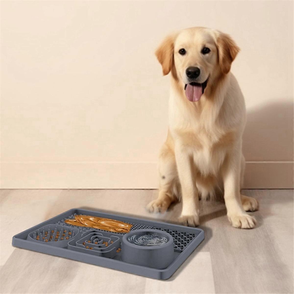 -Specific Licking Mat Slow Feeder Bowl,Advanced Slow Food Bowl with Suction Cups, Used to Relieve Dog Anxiety-B
